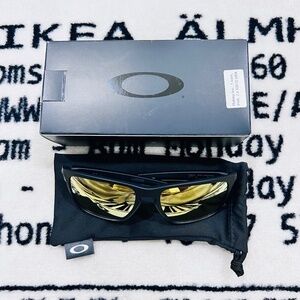 Oakley Sliver XL 24K Iridium Gold Mirror Lens Matte Black Frame Sunglasses